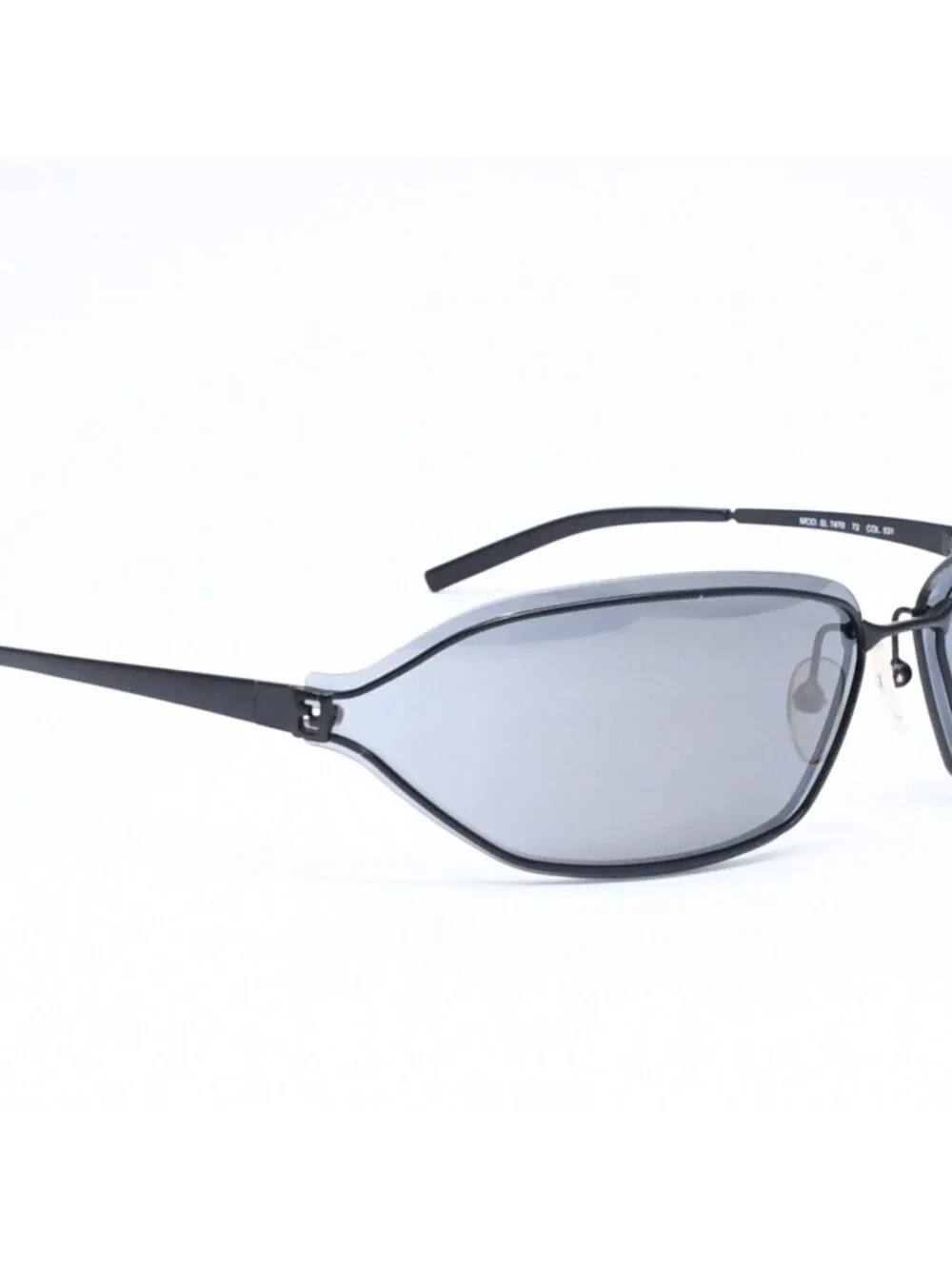 Fendi Sunglasses Eyewear 72 Black Metal Acetate Zucca Motif